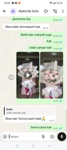 Testimonial Buket Bunga solok