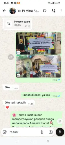 Testimonial Papan Bunga solok