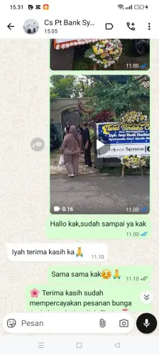 Testimonial Papan Bunga solok